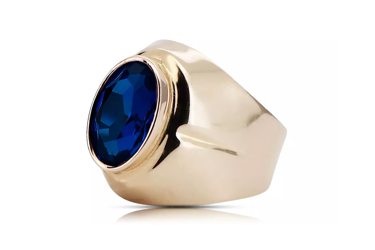 Vintage Jewlery Ring Sapphire Original Vintage 14K Rose Gold vrc296r